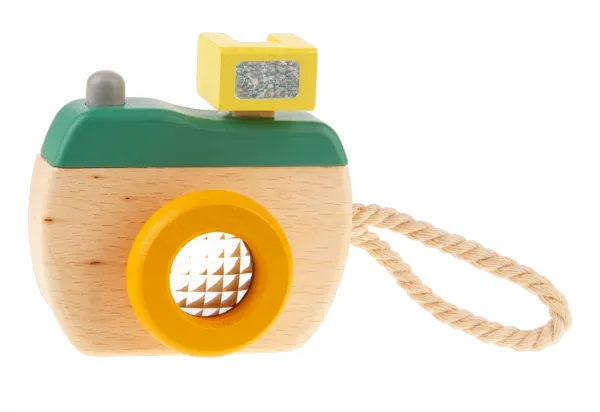 3.75 Wood Retro Baby Camera