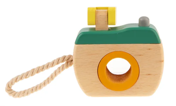 3.75 Wood Retro Baby Camera