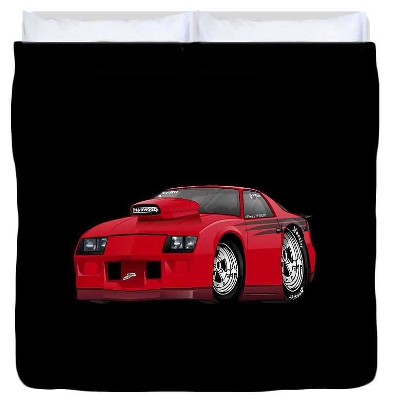 3rd Generation Camaro Drag Car - Duvet Cover