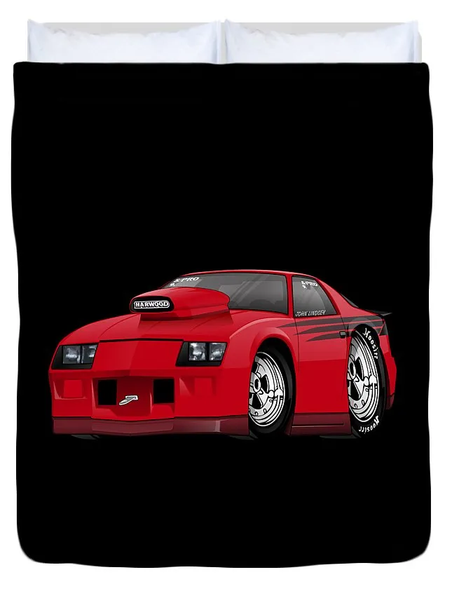 3rd Generation Camaro Drag Car - Duvet Cover