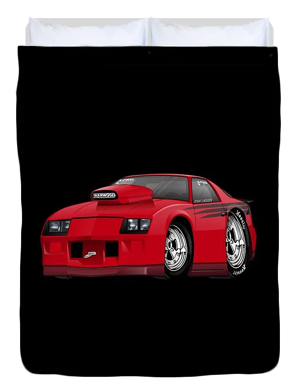 3rd Generation Camaro Drag Car - Duvet Cover