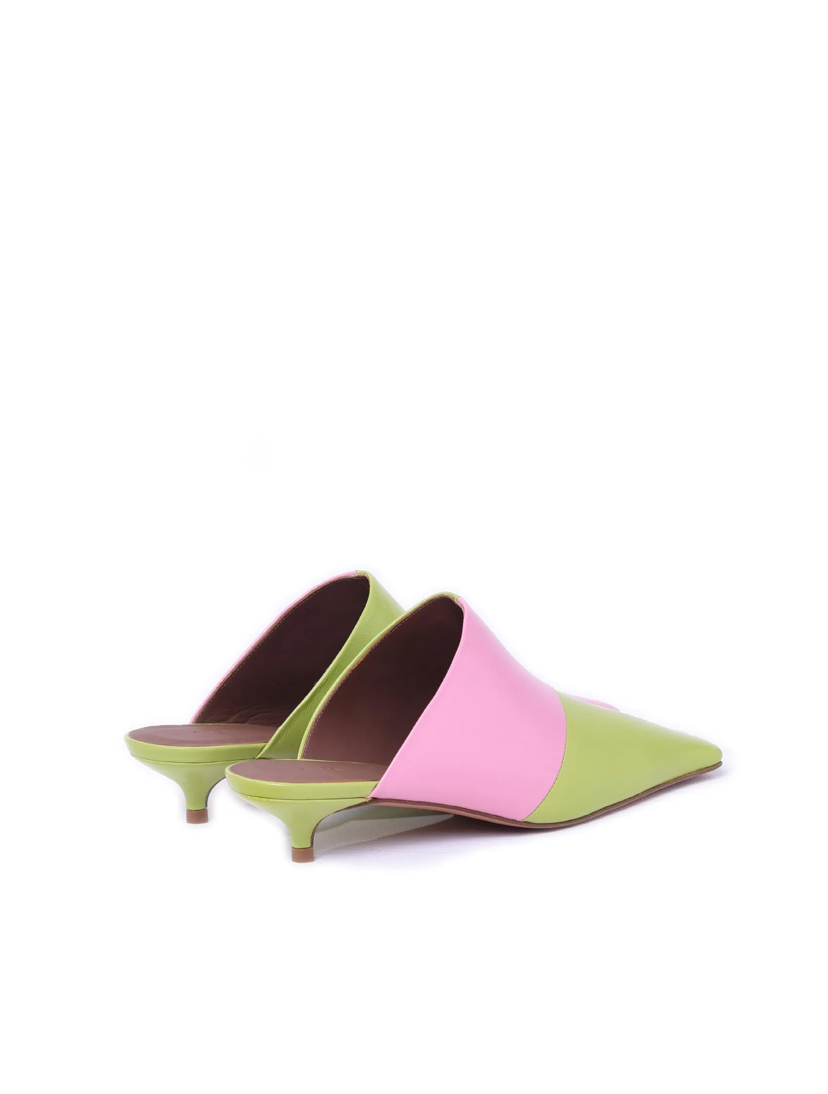 ABRA Pink & Green Checkered Mules