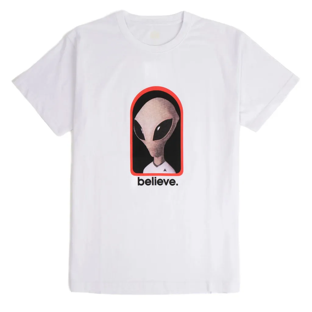 Alien Workshop Skateboards T-Shirt Believe Reality - White