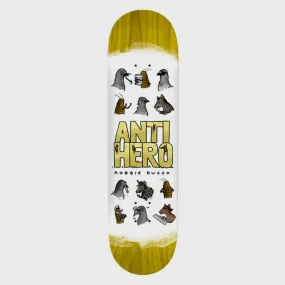 Anti Hero Skateboards - 8.25 Robbie Russo Usual Suspects Skateboard Deck - Various Stain