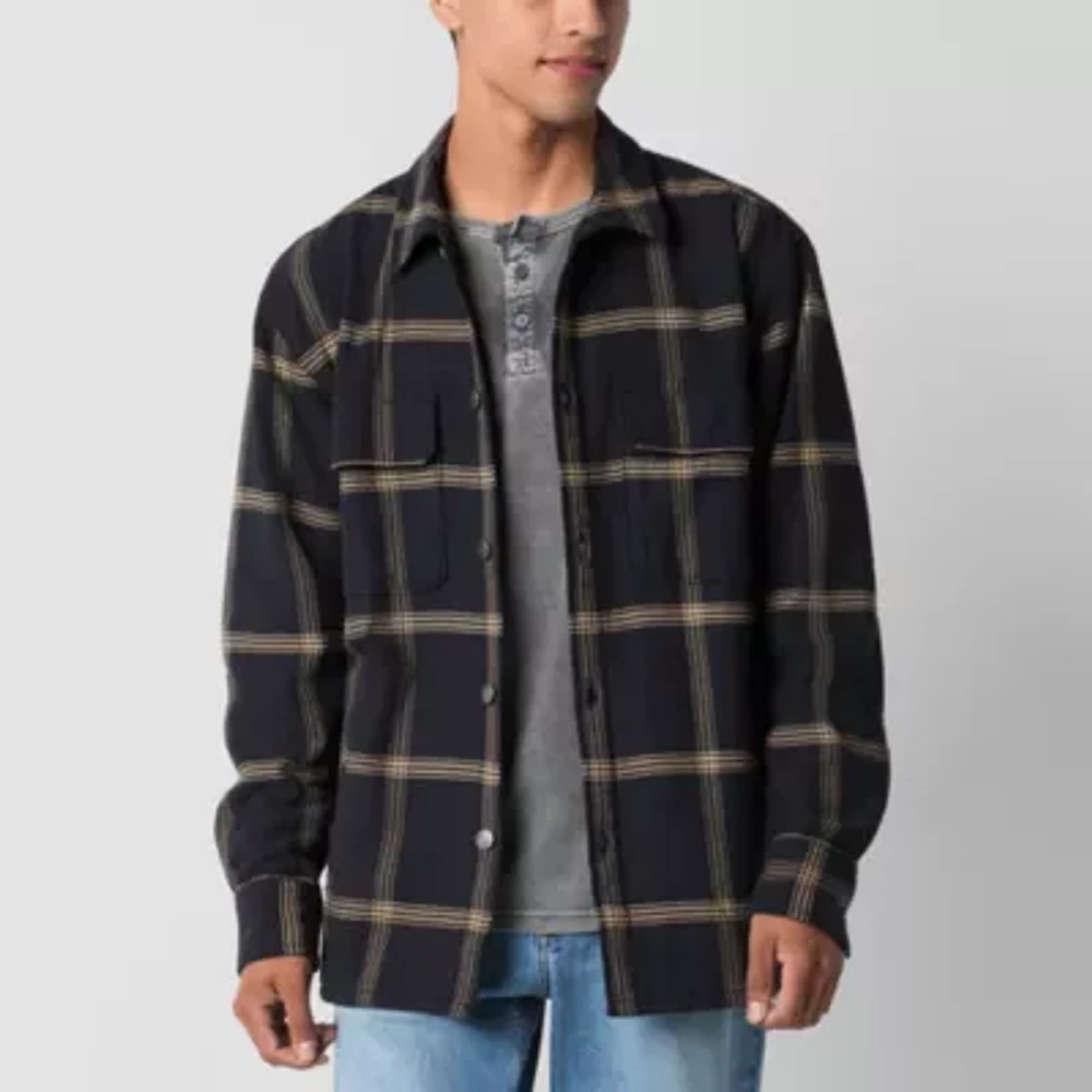 Arizona Mens Plaid Shirt Jacket