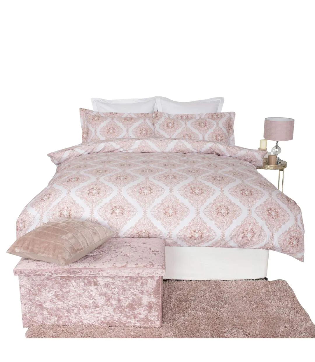 Ava duvet cover set blush Belledorm