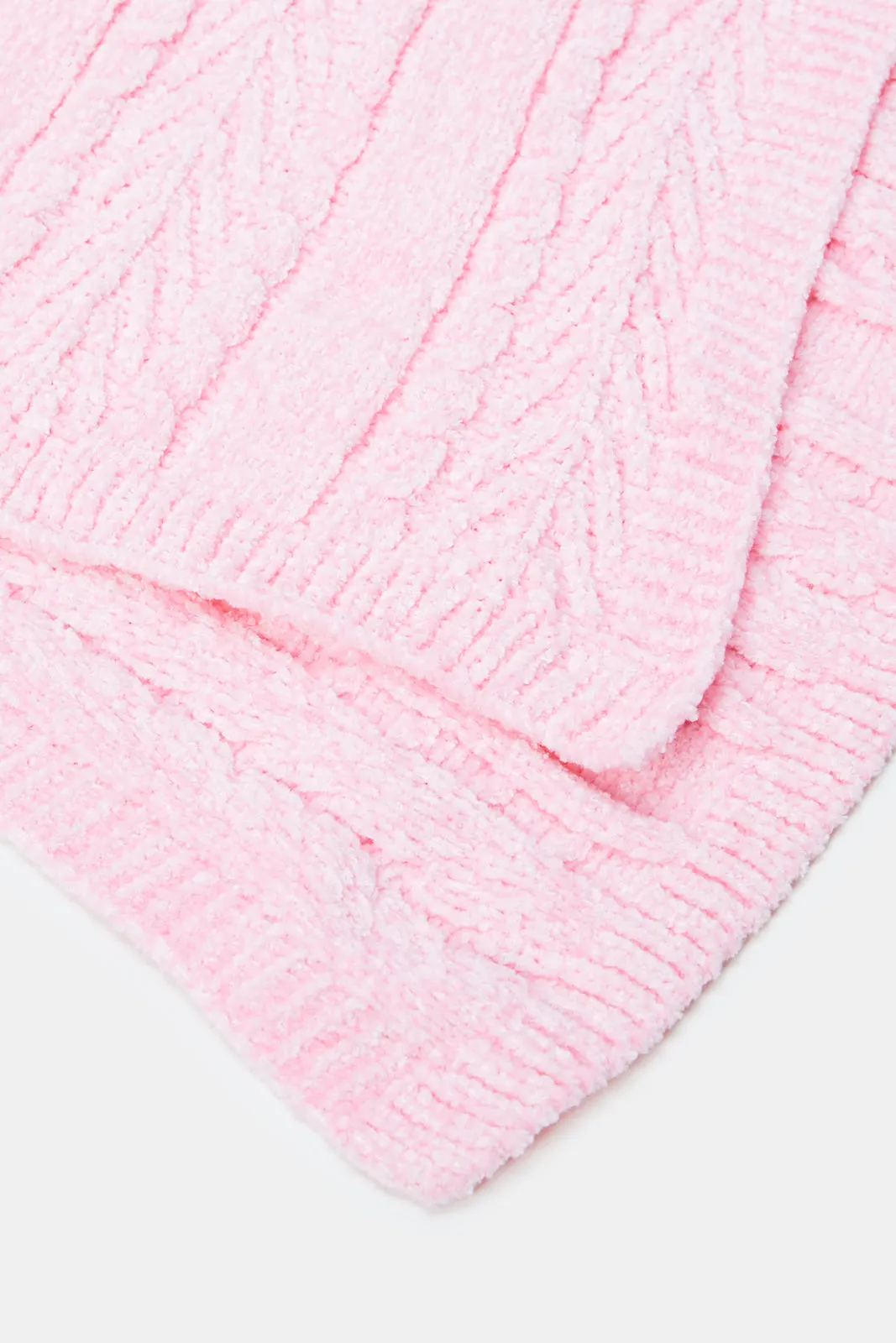 Baby Pink Chenille Blanket