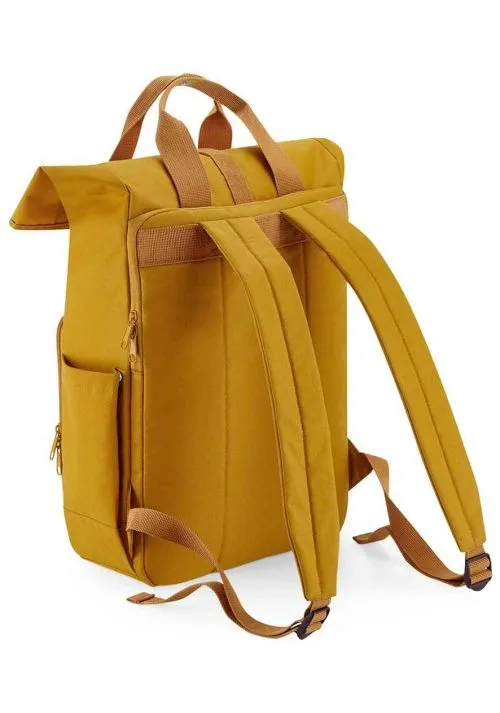 BagBase Recycled Twin Handle Roll-Top Laptop Backpack