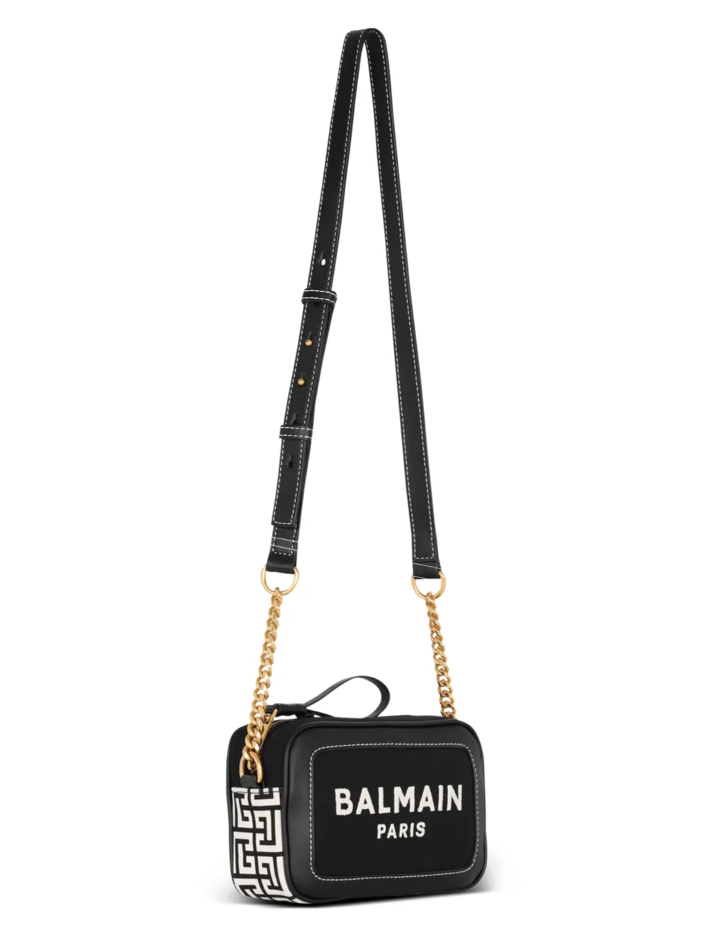 Balmain B-Army Camera Case in Ivoire/Noir