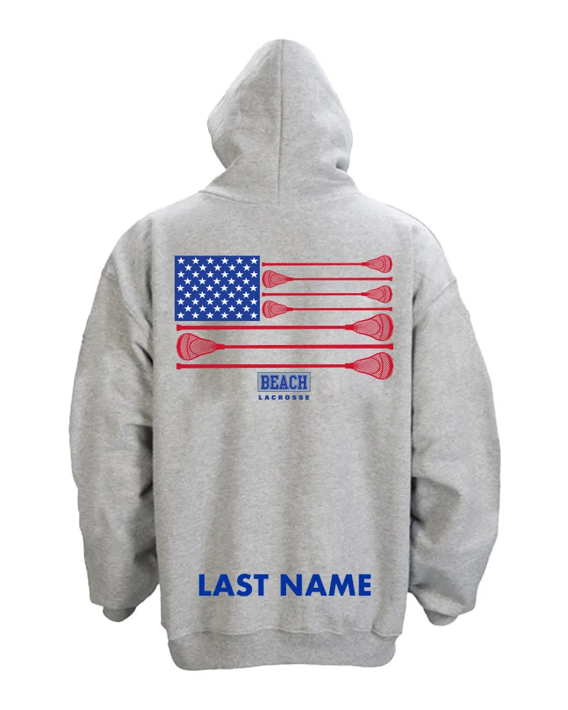 BEACH LACROSSE FLAG Hoodie