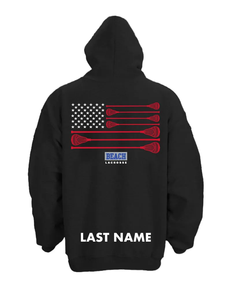 BEACH LACROSSE FLAG Hoodie