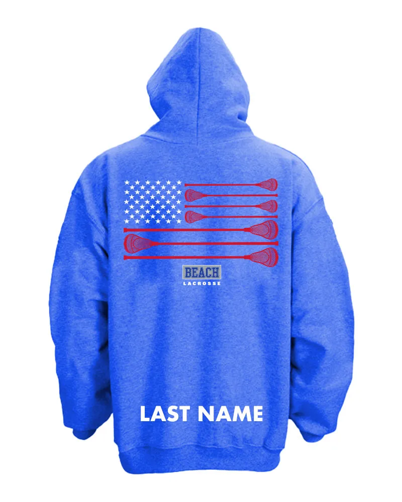 BEACH LACROSSE FLAG Hoodie