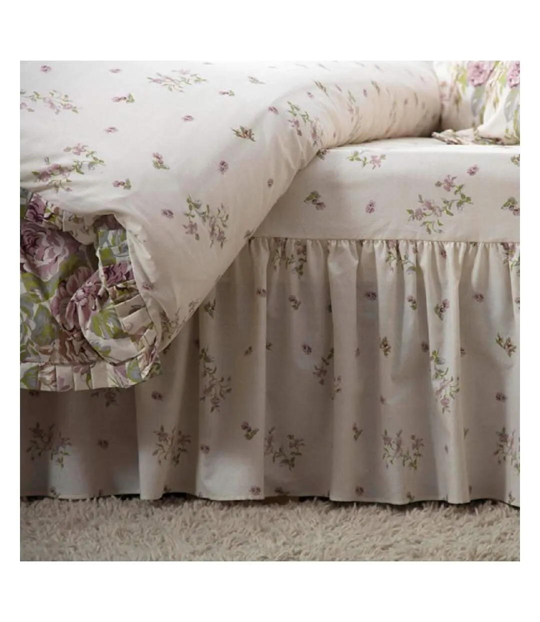 Belledorm Rose Boutique Duvet Cover (Ivory/Pink/Green) - UTBM274