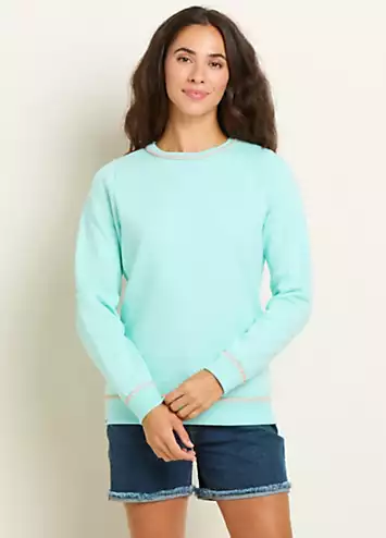 Blanket Stitch Crew Neck Sweatshirt by Brakeburn | Look Again