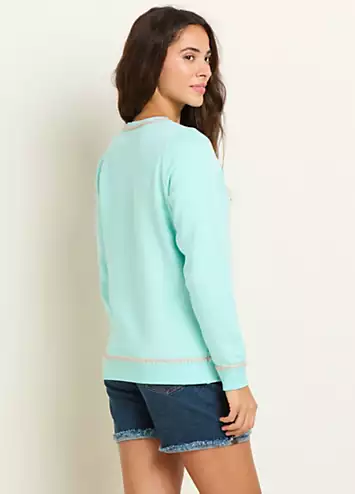 Blanket Stitch Crew Neck Sweatshirt by Brakeburn | Look Again