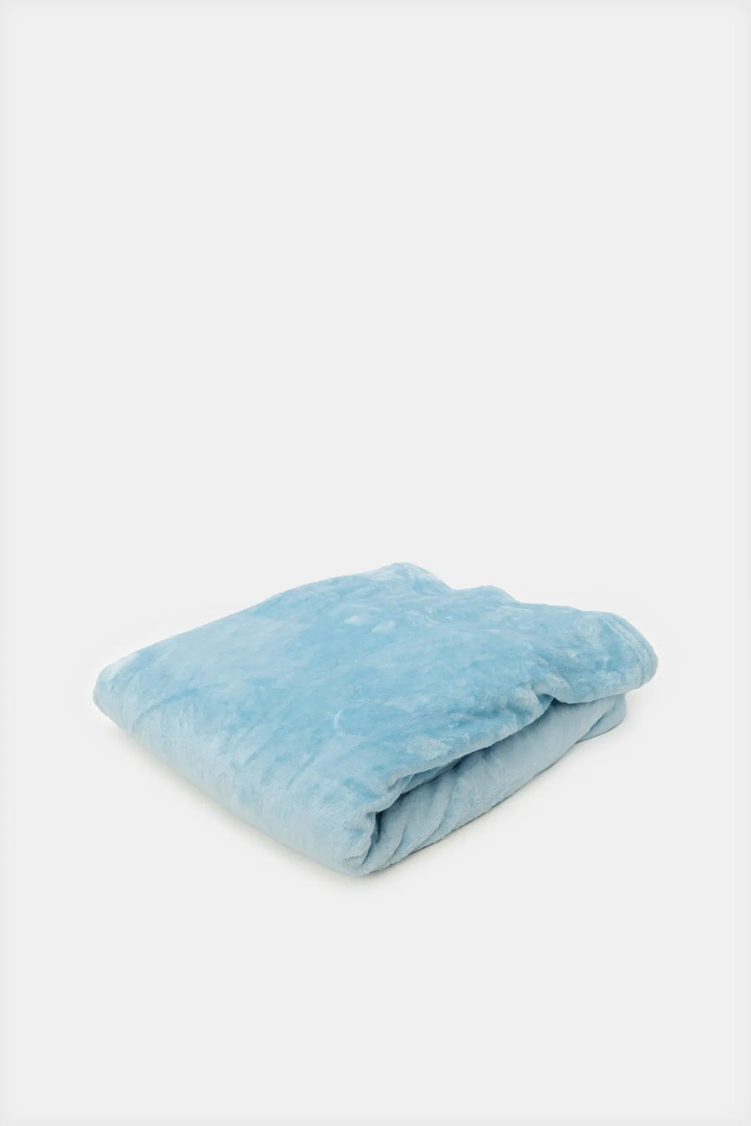 Blue Plain Flannel Blanket (Double Size)