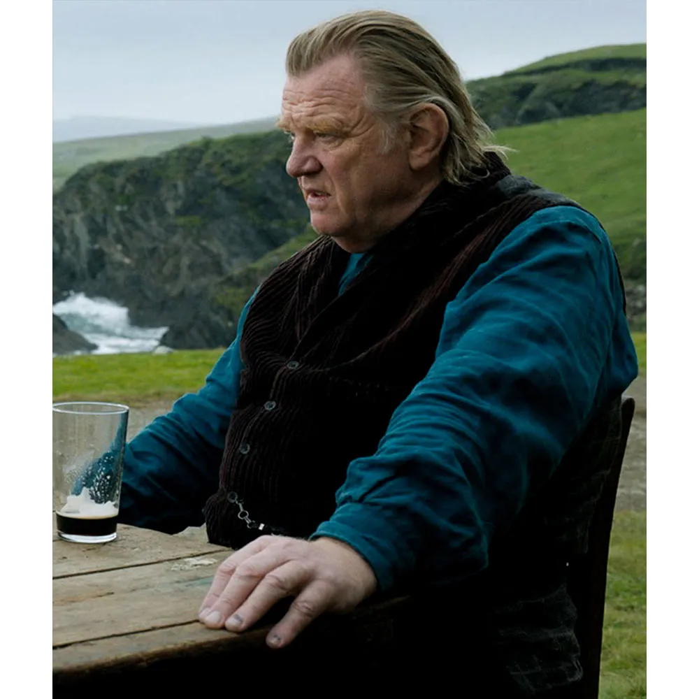 Brendan Gleeson The Banshees of Inisherin Corduroy Brown Vest