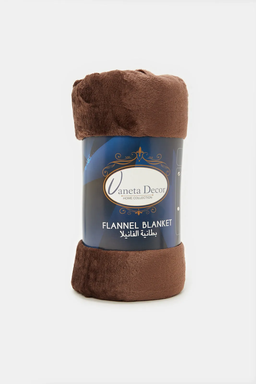 Brown Flannel Blanket (Single Size)