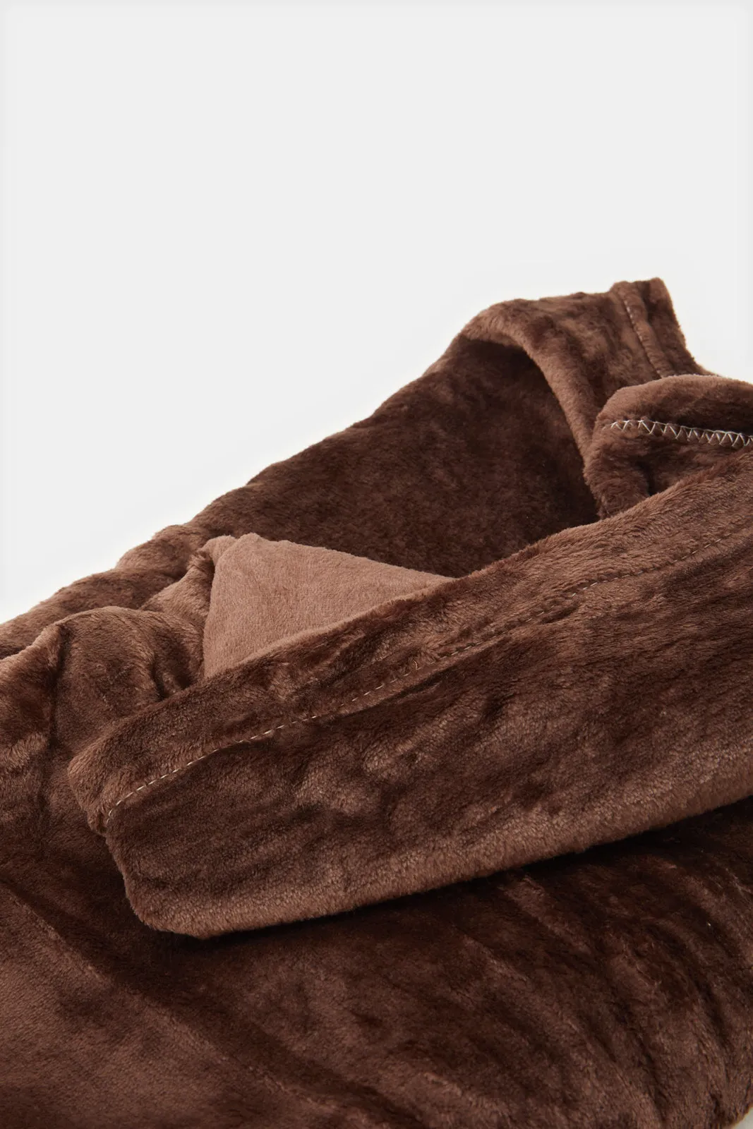 Brown Flannel Blanket (Single Size)