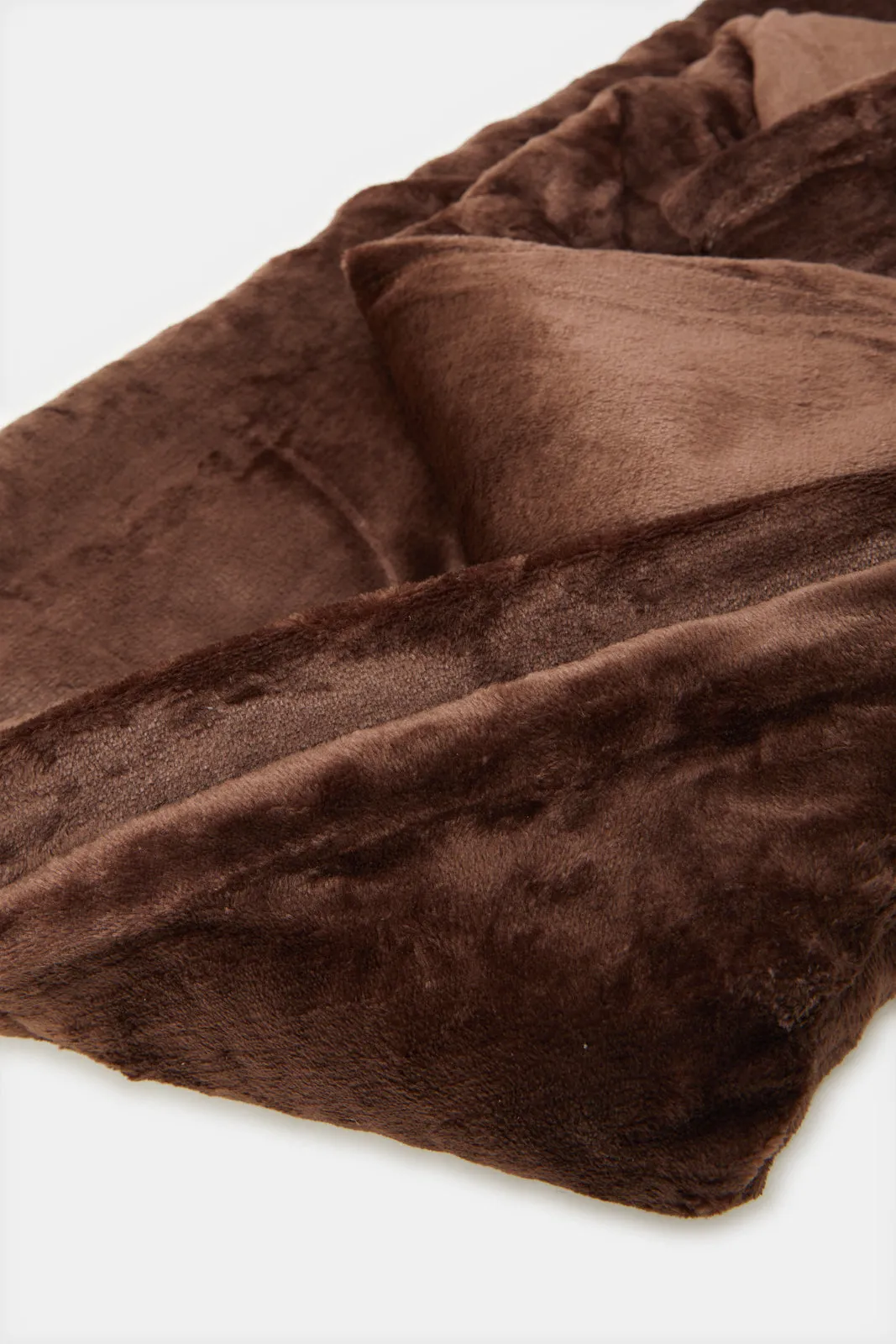 Brown Plain Flannel Blanket (Double Size)