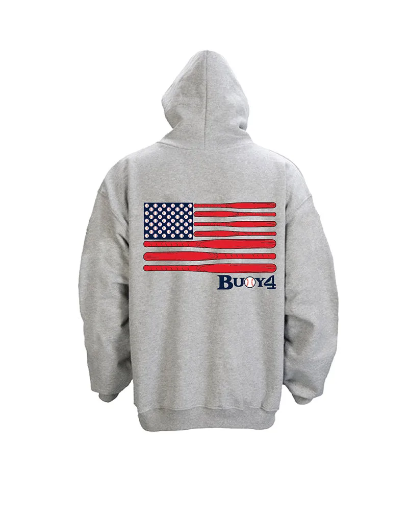 Buoy 4 Baseball Flag Hoodie