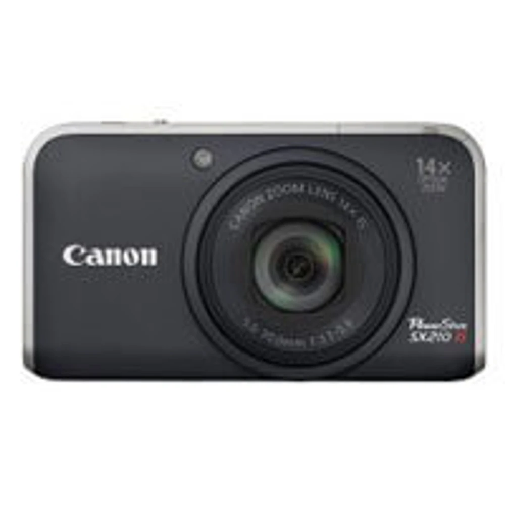 Canon 4246B001 PowerShot 14.1 Megapixel Digital Camera (Black) - OPEN BOX SX210BK PowerShot SX210 IS | Electronic Express