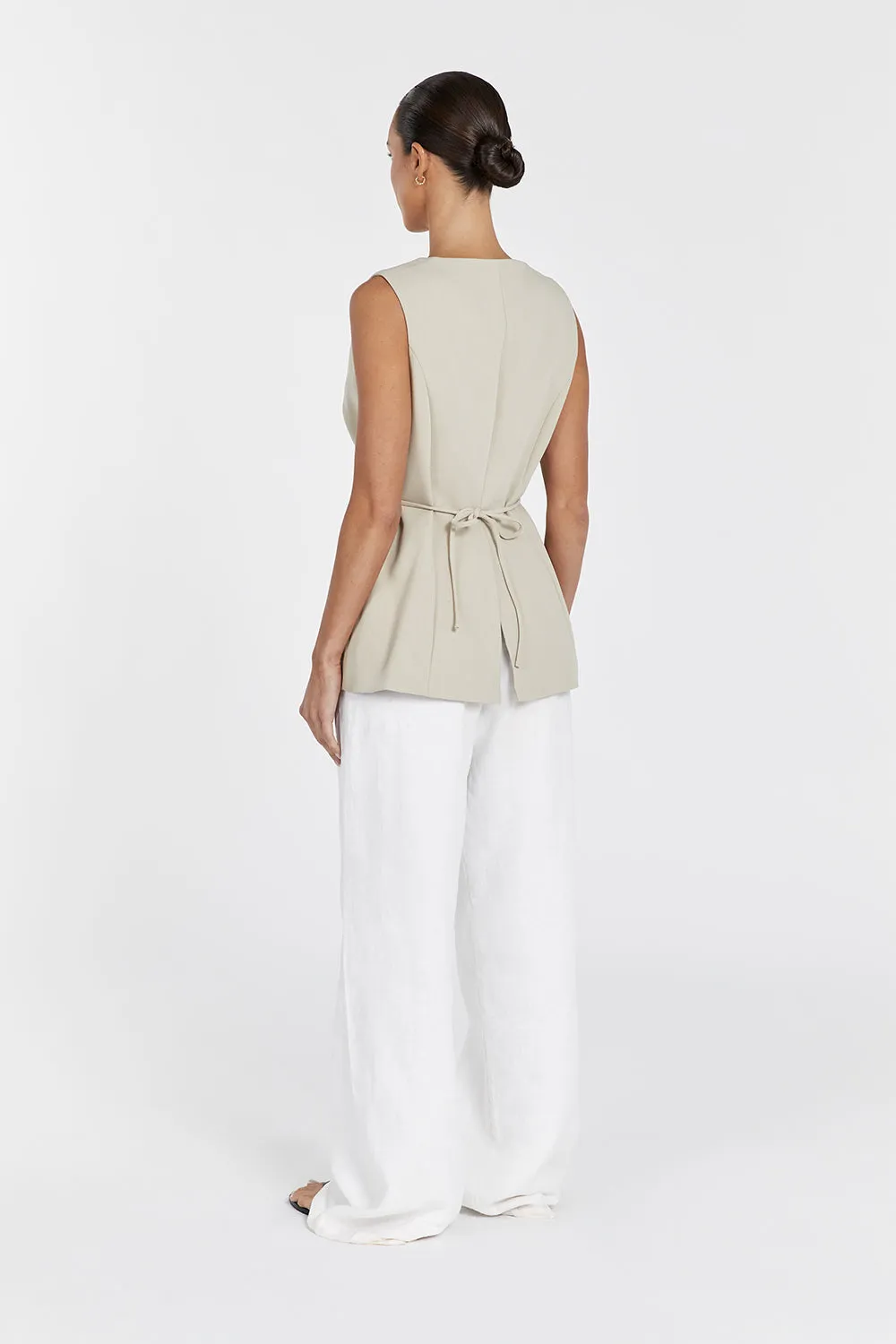 CELINE PEBBLE LONGLINE VEST