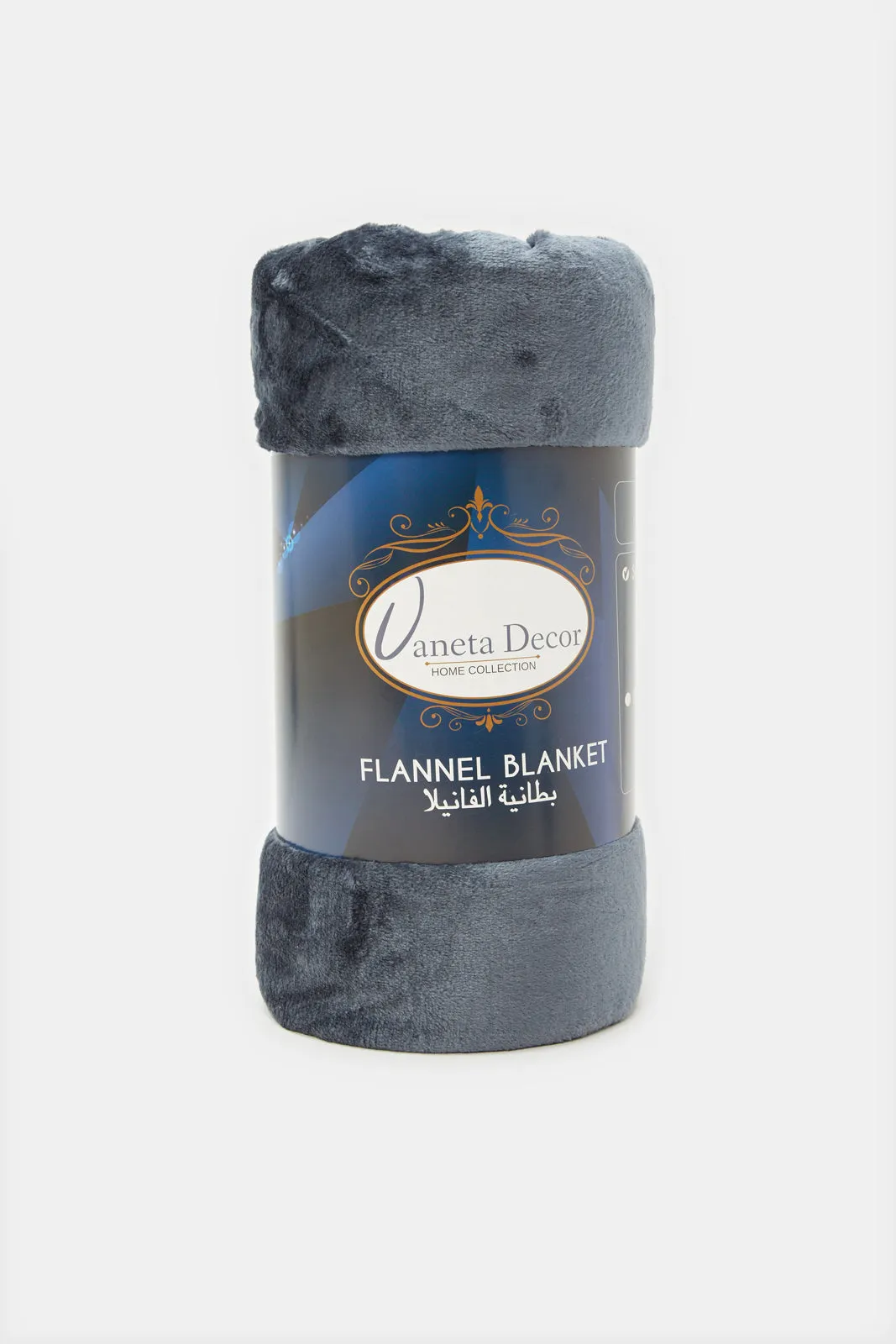 Charcoal Flannel Blanket (Single Size)