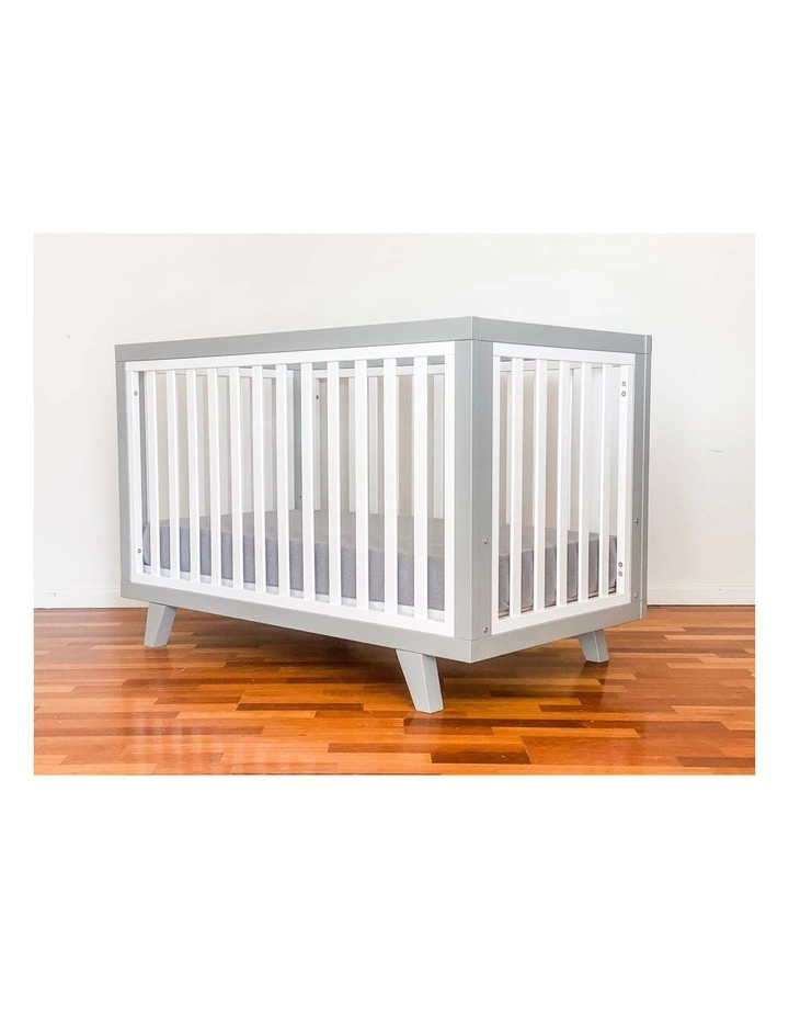 Chelsea Cot in Grey & Rest Innerspring Mattress