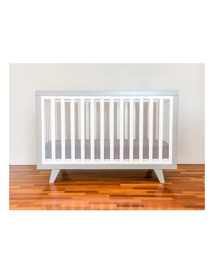 Chelsea Cot in Grey & Rest Innerspring Mattress