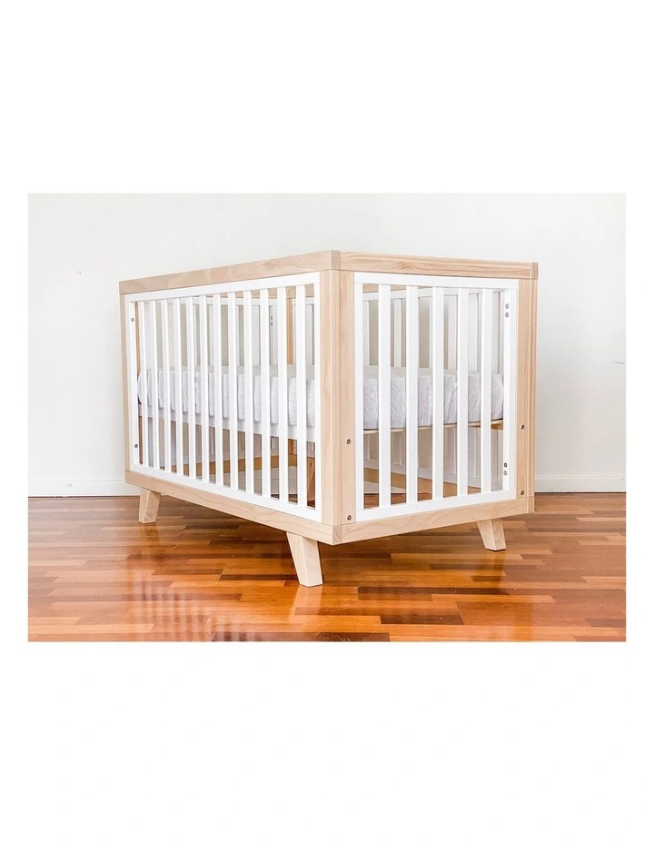 Chelsea Cot Natural & Rest Innerspring Mattress