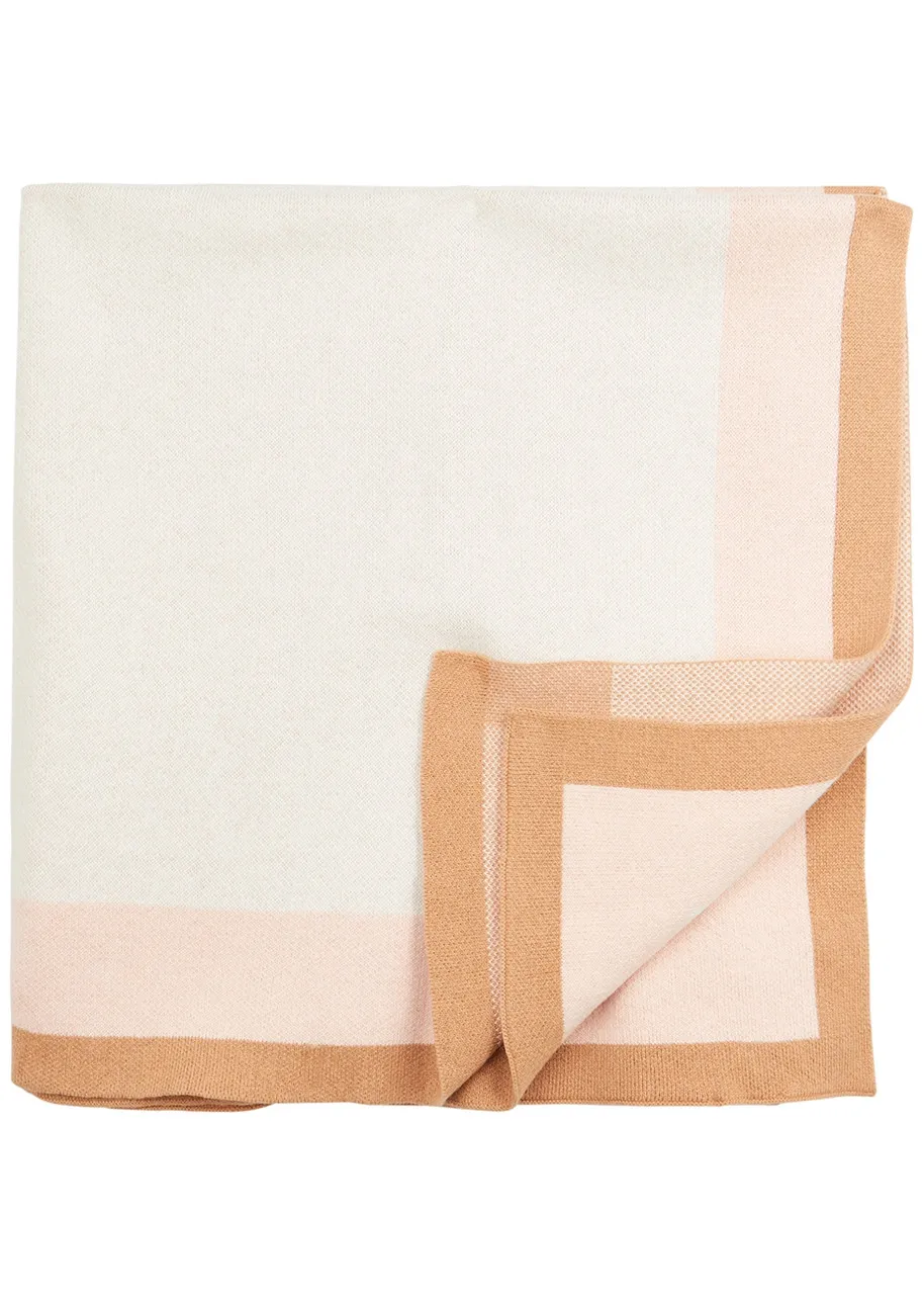 CHLOE KIDS Logo-intarsia cotton-blend blanket -                         -                     -                