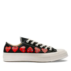 Comme des Garons PLAY Multi Red Heart Chuck Taylor All Star '70 Low Sneakers - Black - AZ-K126-001-1