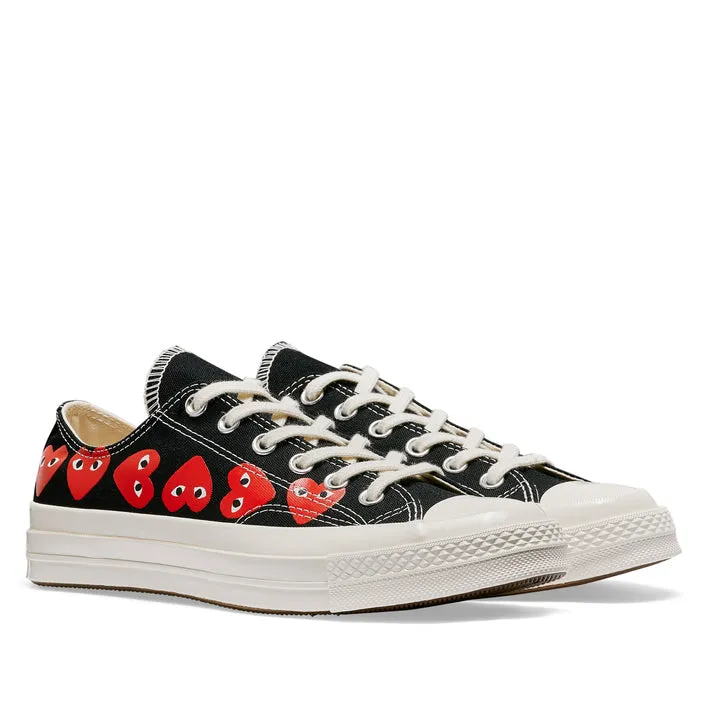 Comme des Garons PLAY Multi Red Heart Chuck Taylor All Star '70 Low Sneakers - Black - AZ-K126-001-1