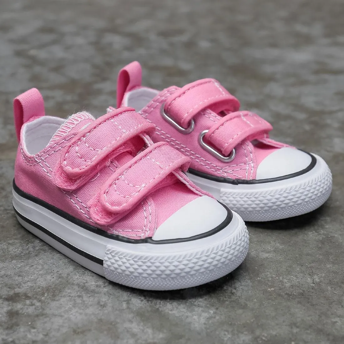 Converse Little Kids Chuck Taylor All Star Hook And Loop Ox (pink)