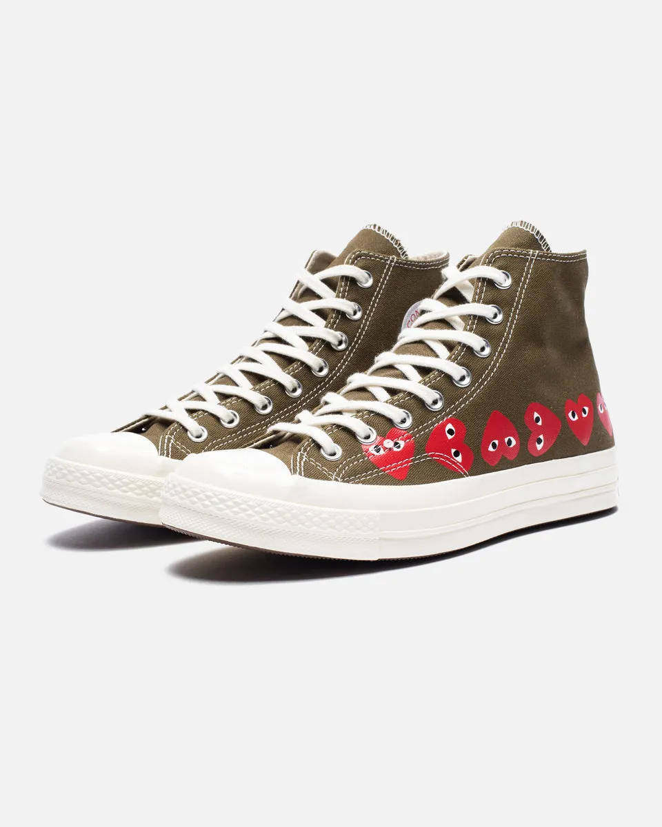 CONVERSE X CDG PLAY MULTI HEART CHUCK TAYLOR ALL STAR '70 HIGH