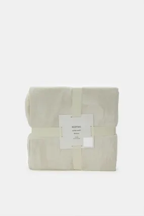 Cream Ultra Soft Blanket- (Single Size)