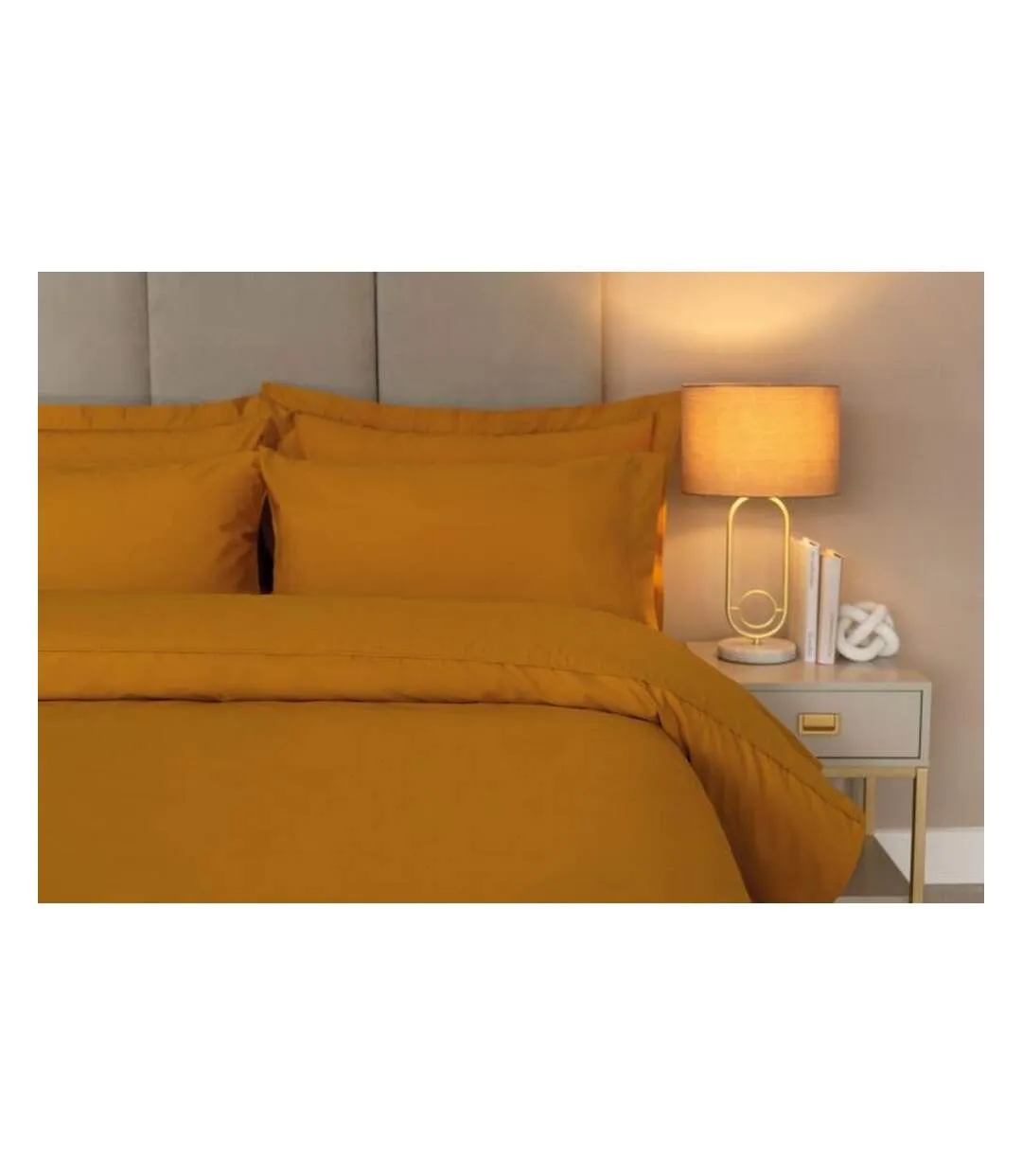 Egyptian cotton duvet cover ochre Belledorm