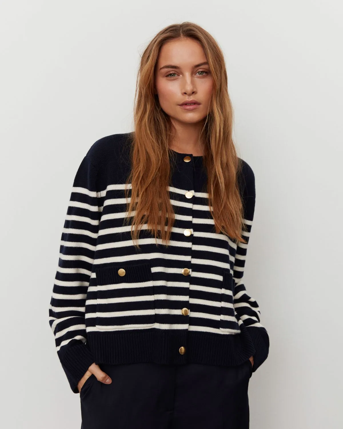 ELICASW CARDIGAN - Navy Blue