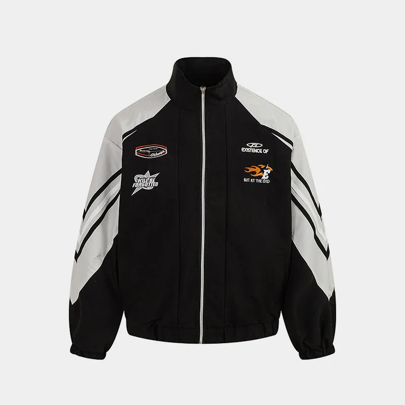 Embro Race | Embroidered Varsity Track Jacket