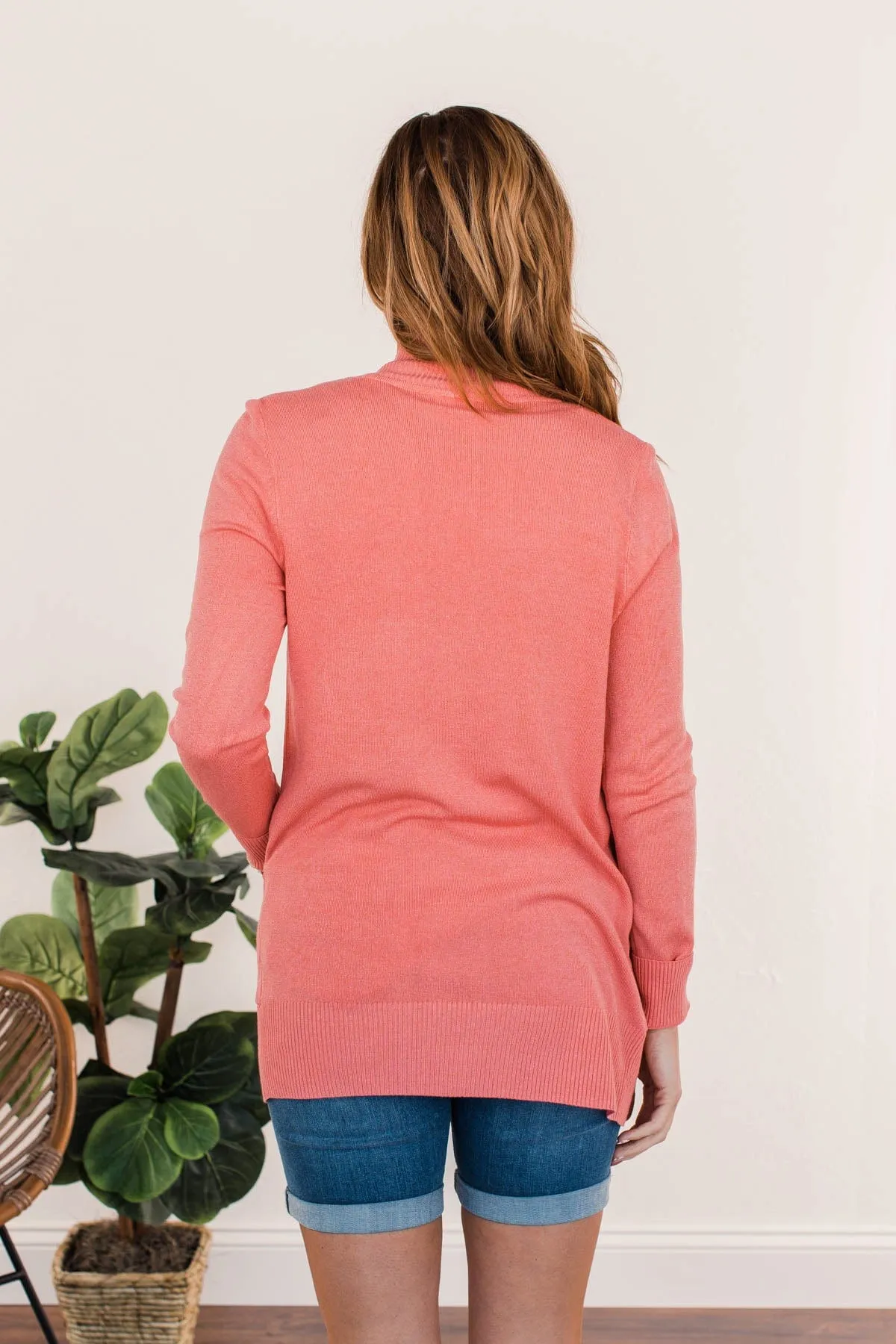 Essential Cardigan- Rose