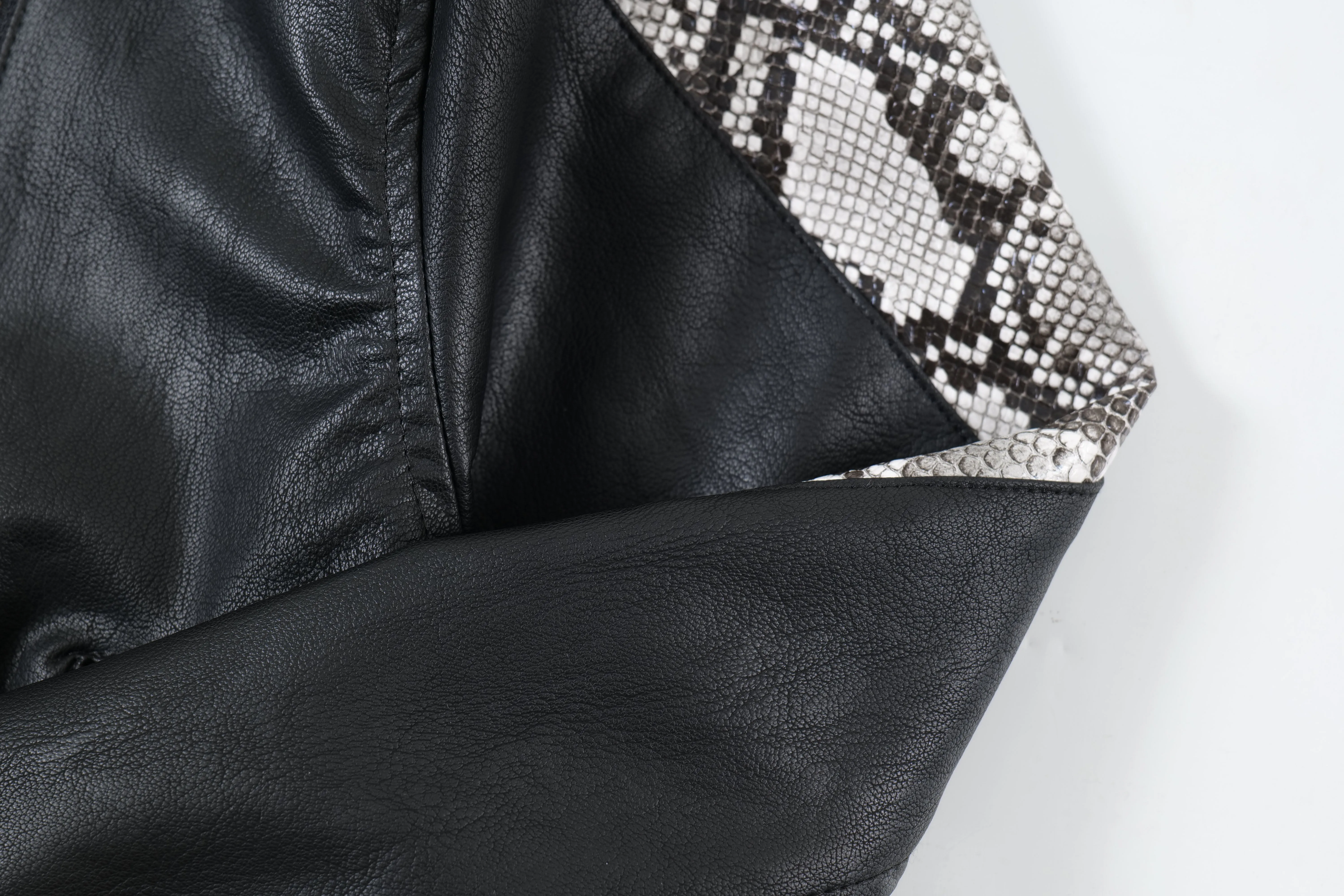 Fang | Faux Leather Bomber Jacket