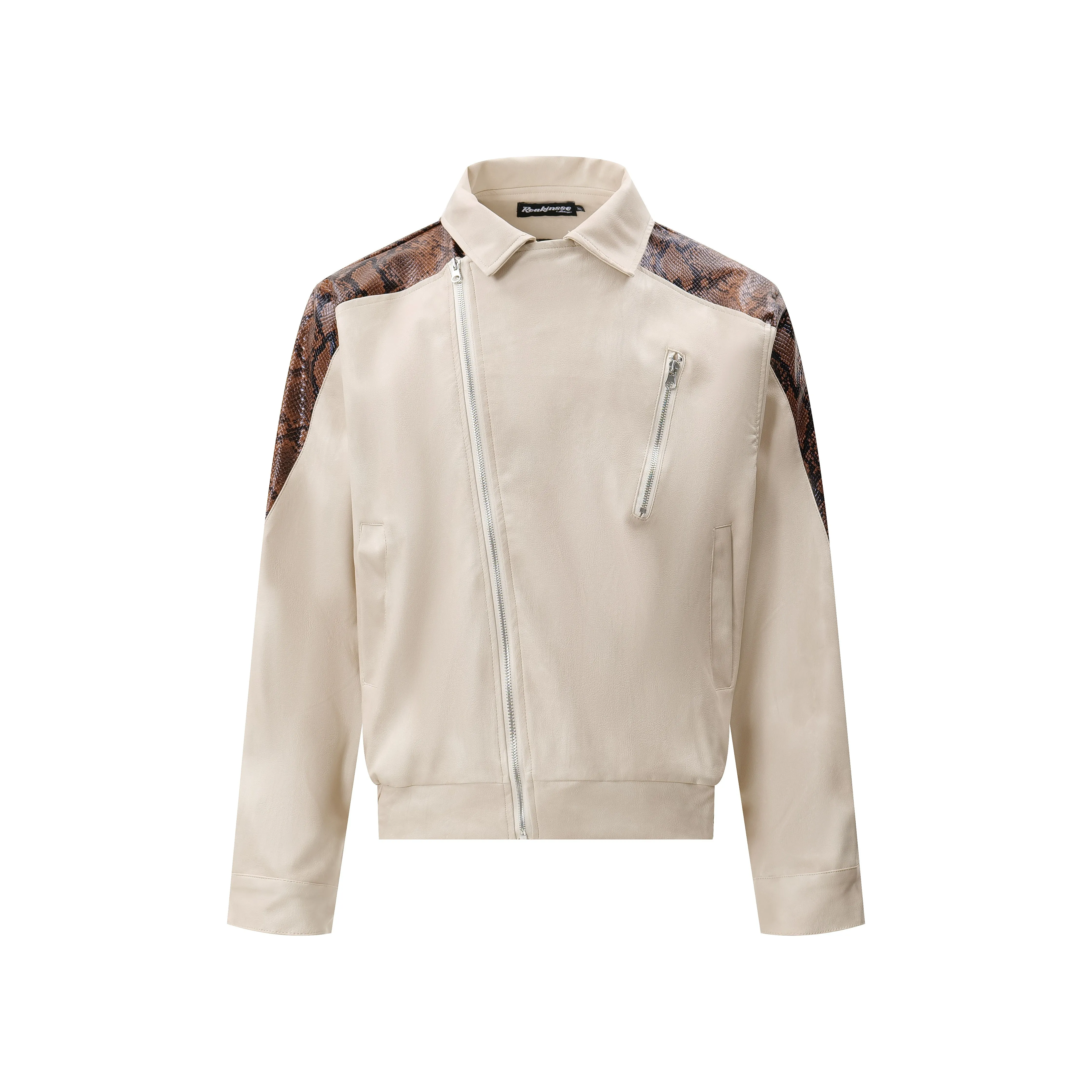 Fang | Faux Leather Bomber Jacket