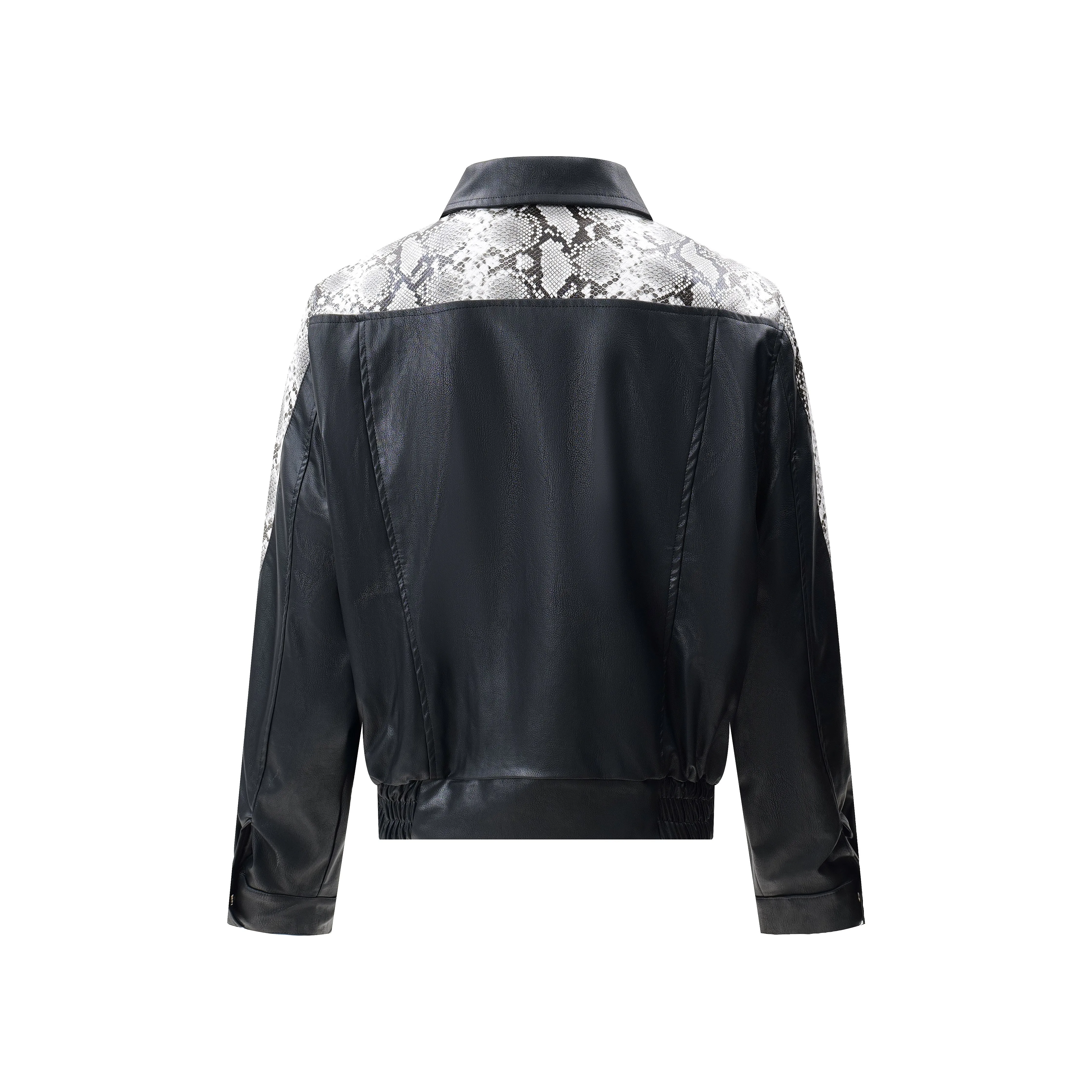 Fang | Faux Leather Bomber Jacket