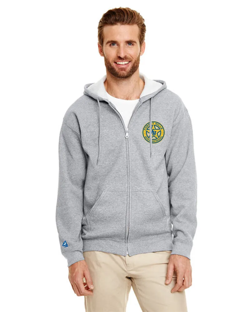 Forest Hills Rangers Royal Heather Grey FullZip-Up Hoodie