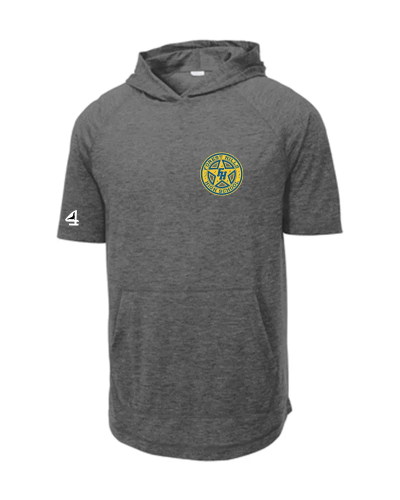 Forest Hills Tri-Blend Wicking Short Sleeve Hoodie