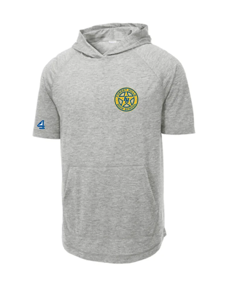 Forest Hills Tri-Blend Wicking Short Sleeve Hoodie