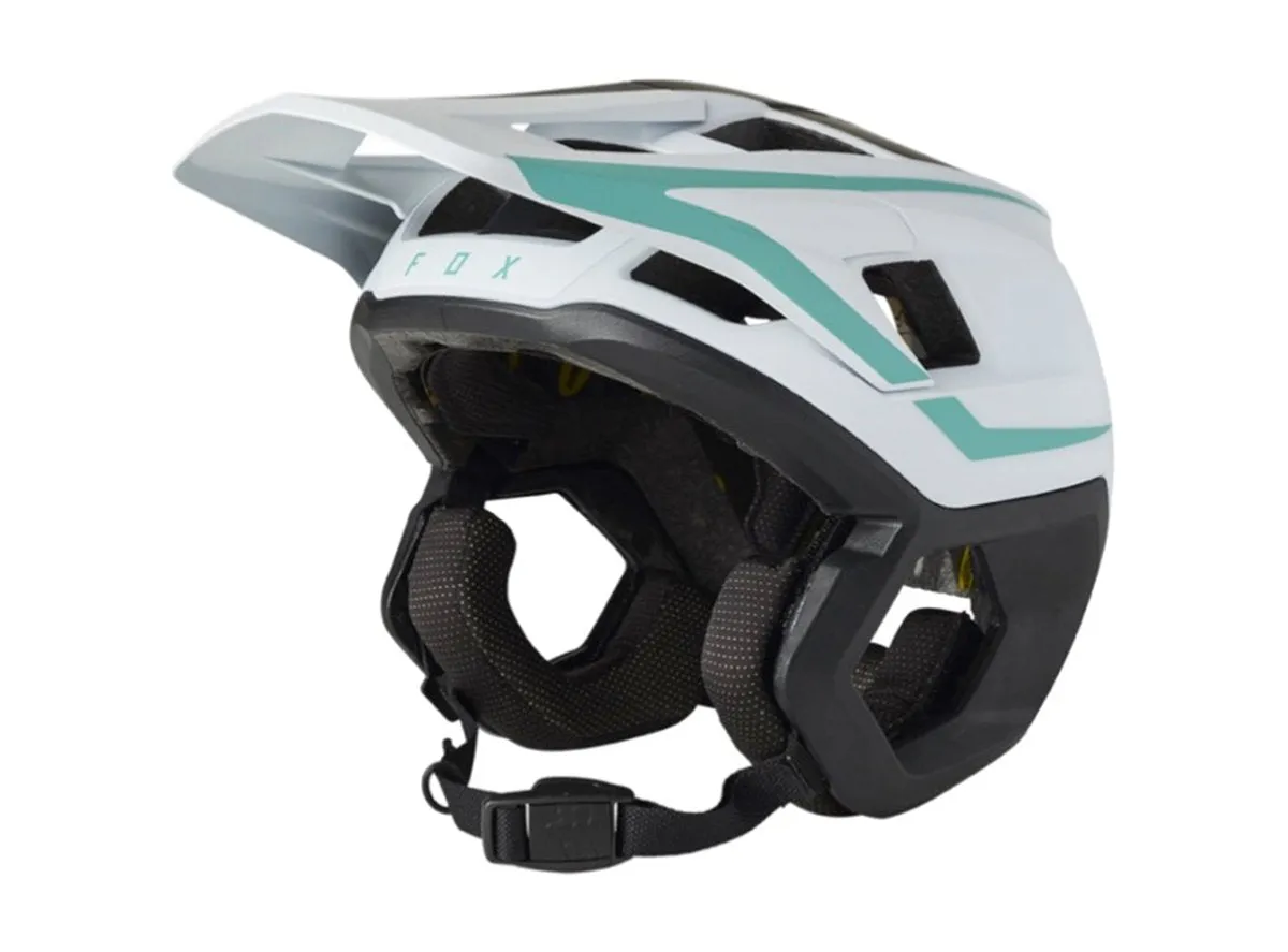 Fox Racing Dropframe Pro MTB Helmet - Graphic 2 - Teal - 2021