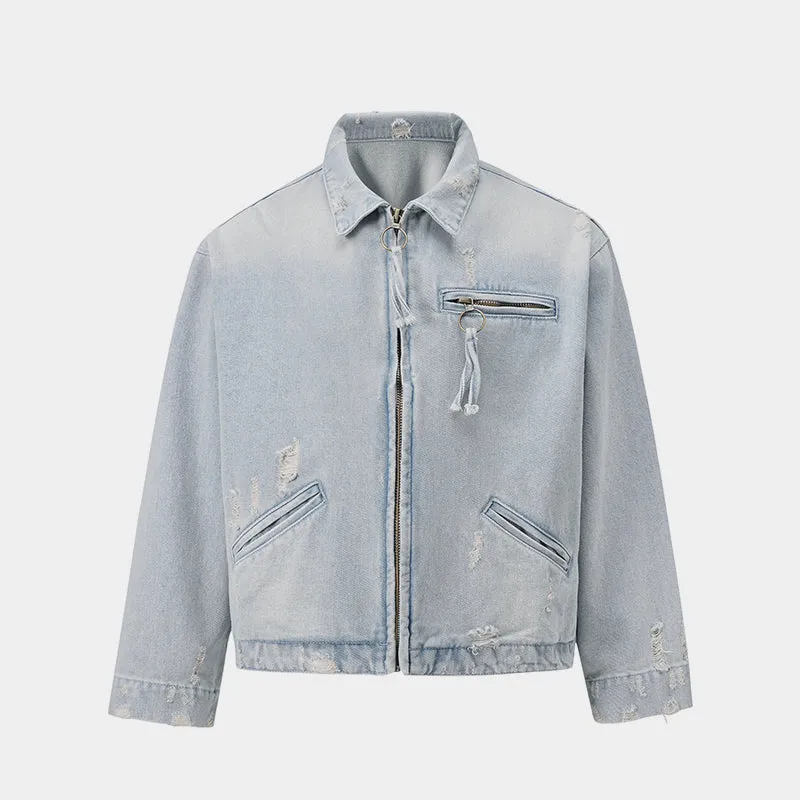 Fray Flair | Frayed Denim Jacket