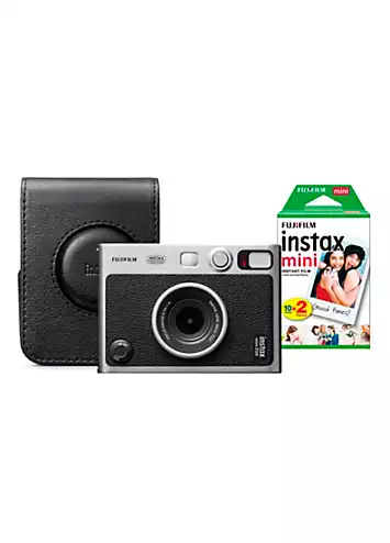 Fujifilm Instax Mini Evo Hybrid Instant Camera with 20 Shot Pack & Case - Black | Kaleidoscope